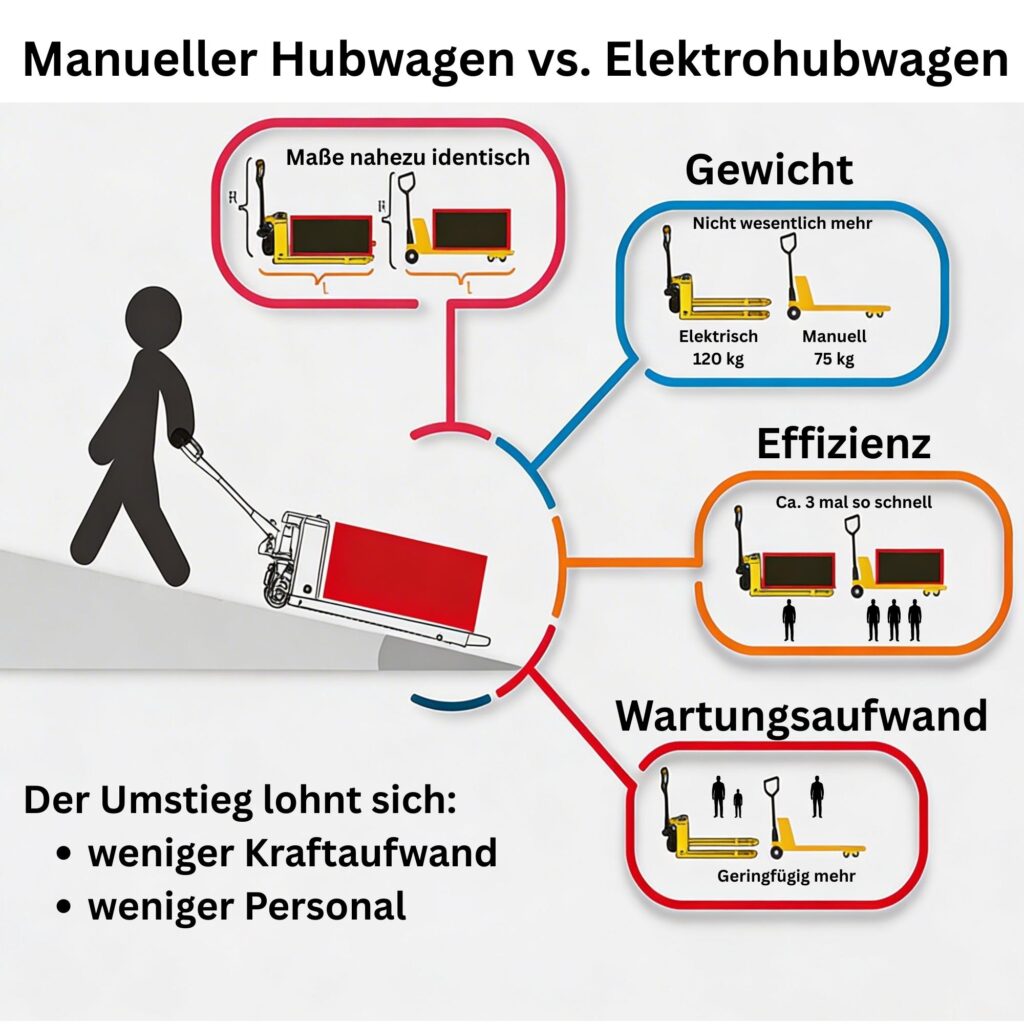 Vergleich manuelle Hubwagen vs. Elektrohubwagen